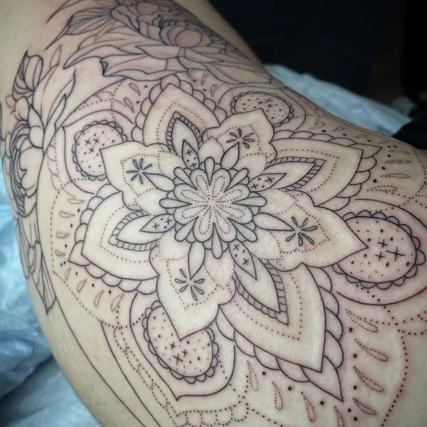 Graphic tattoo by Megan Carroll in Birmingham