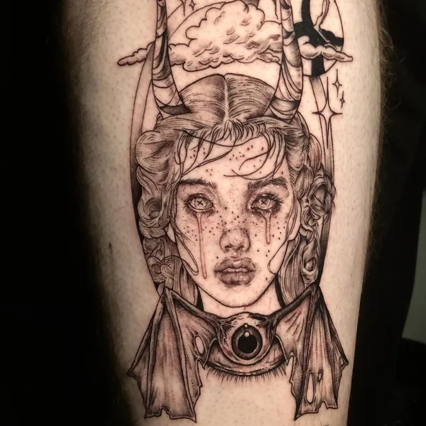 Graphic tattoo by Emily Falkowski in Rocky Hill