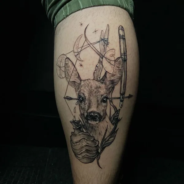 Graphic tattoo by Emily Falkowski in Rocky Hill