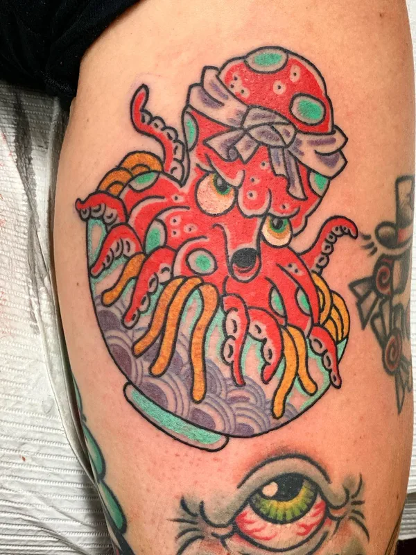 color old school 纹身 在 forearm #57761 | 纹身师 Brandon Stolicny