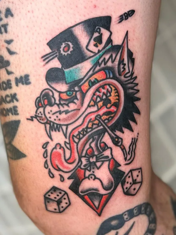color old school Tatuagem em forearm #57770 | Tatuador Derik Snell