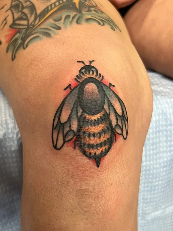 color traditional tatouage sur knee #57783 | Artiste tatoueur Ryan Miller
