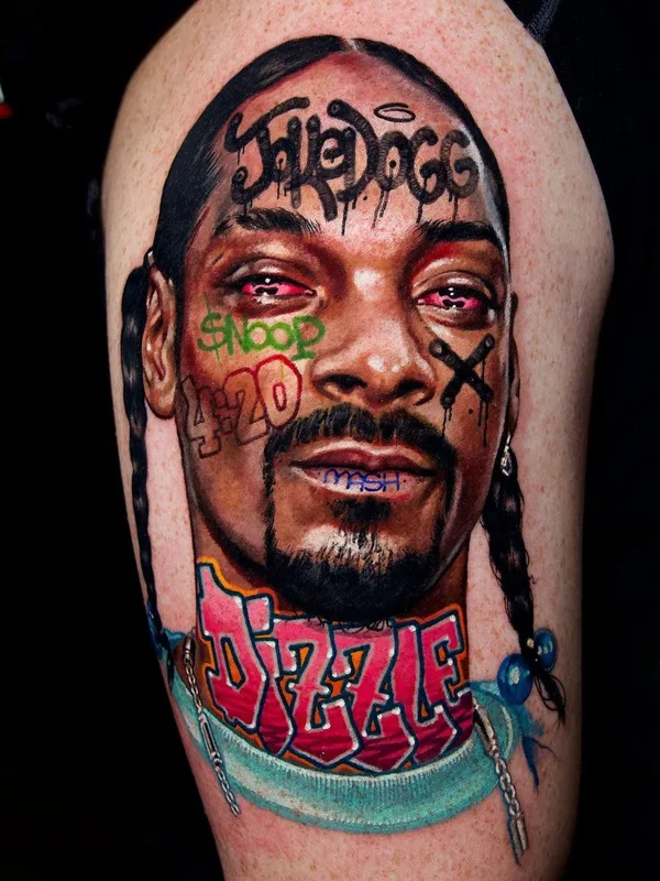 color realism татуировка на thigh #42007 | Тату мастер Алексей Машков