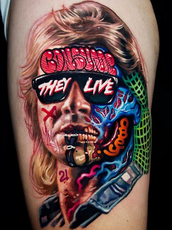 color realism татуировка на thigh #42010 | Тату мастер Алексей Машков