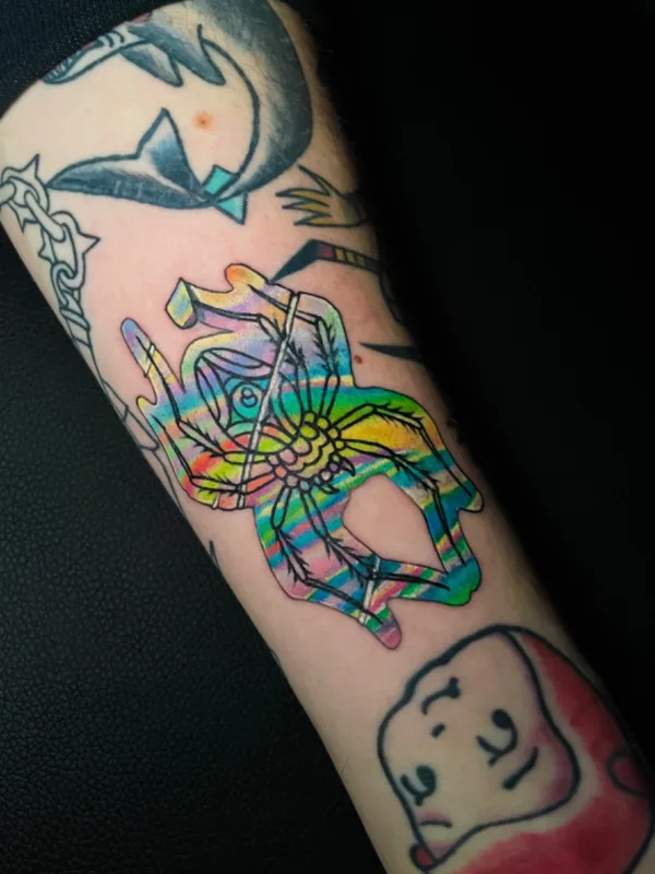 color abstract tatuaje en forearm #73181 | Tatuador Kate Perets