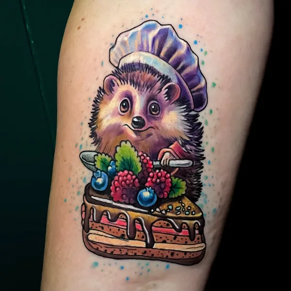 Color tattoo by Kate Perets in New York City