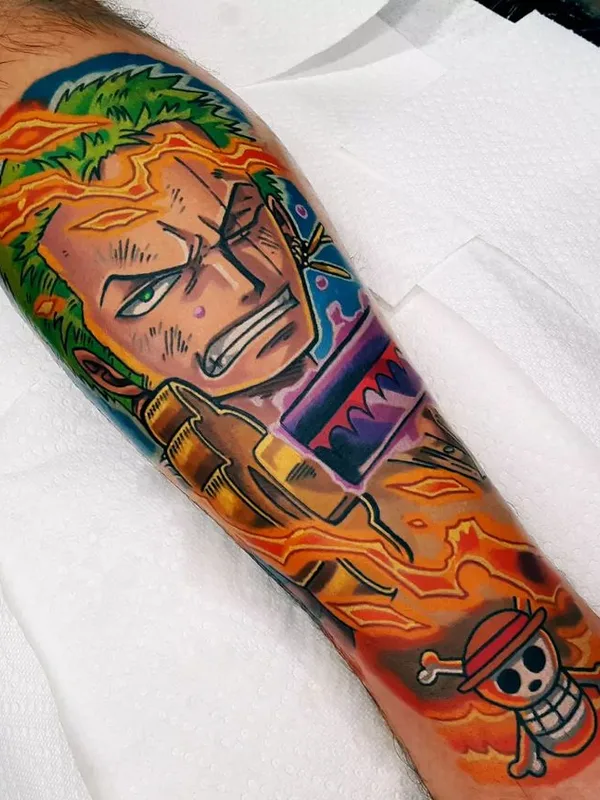 color anime Tatuaggio su forearm #74005 | Tatuatore Andrew Douglas