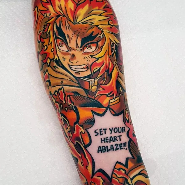 Anime tattoo by Andrew Douglas in Cedar Rapids