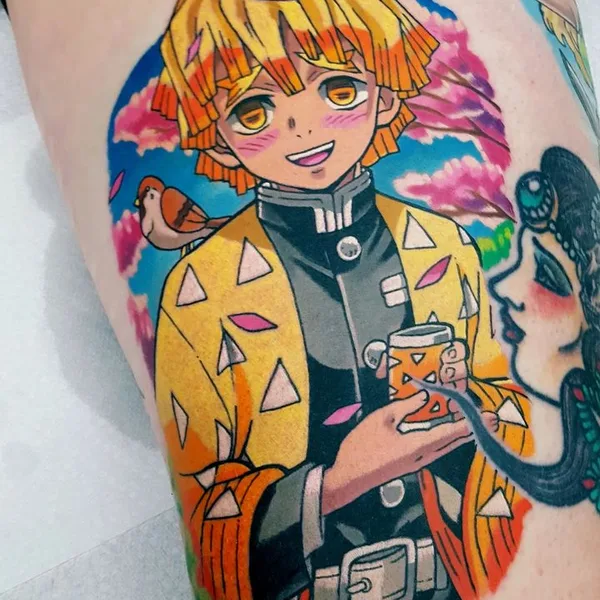 Anime tattoo by Andrew Douglas in Cedar Rapids