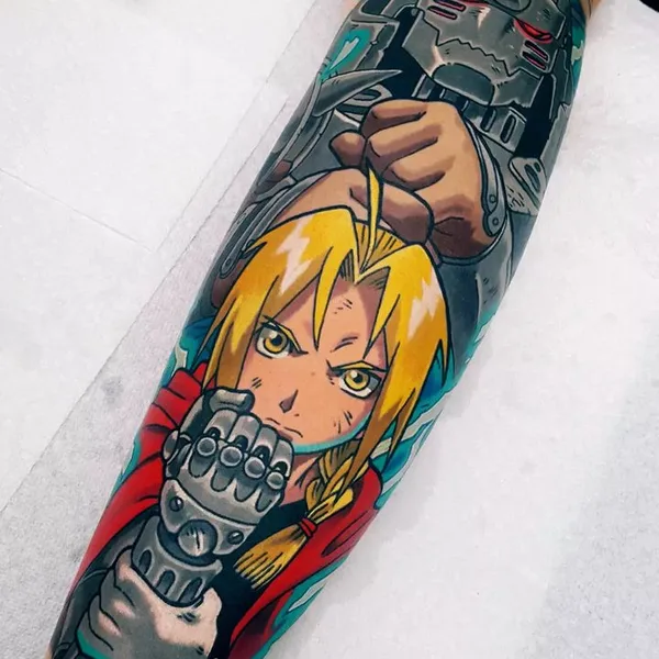 Anime tattoo by Andrew Douglas in Cedar Rapids