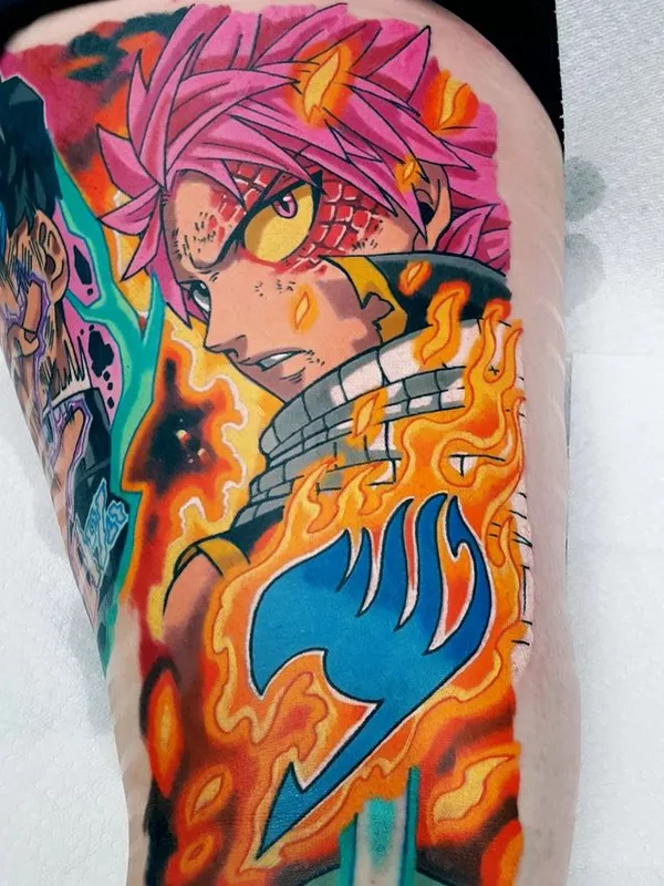 color anime Tatuaggio su thigh #74002 | Tatuatore Andrew Douglas