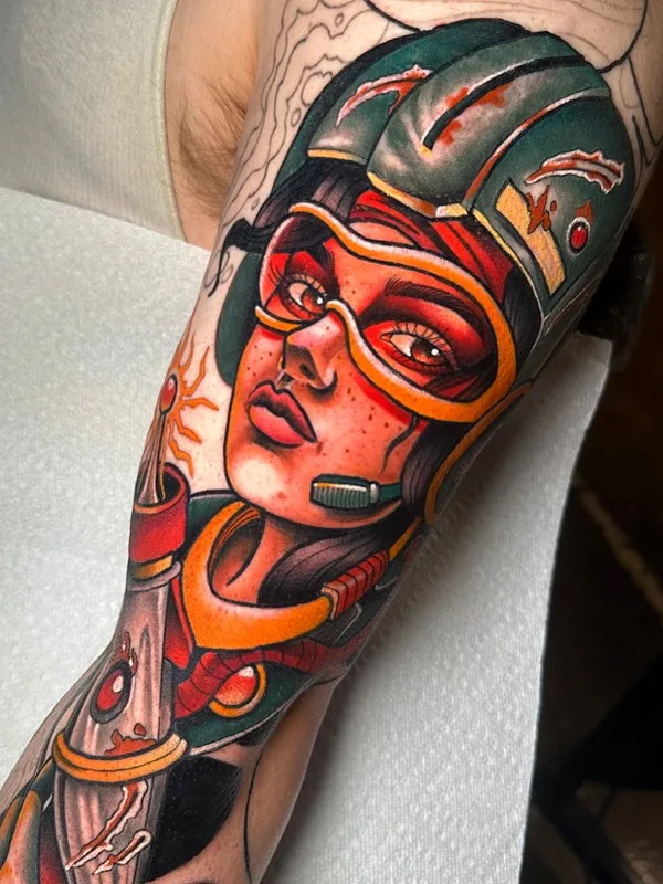 Neo Traditional tattoo by Jess Longfield in Des Moines