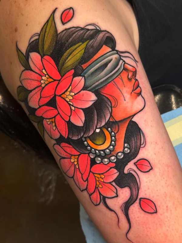 Neo Traditional tattoo by Jess Longfield in Des Moines