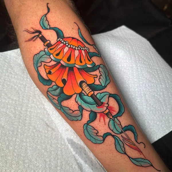 Neo Traditional tattoo by Jess Longfield in Des Moines