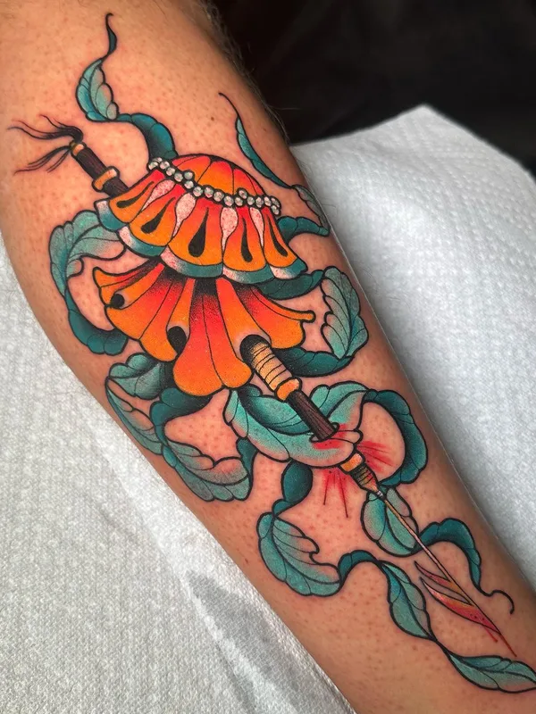 Neo Traditional tattoo by Jess Longfield in Des Moines