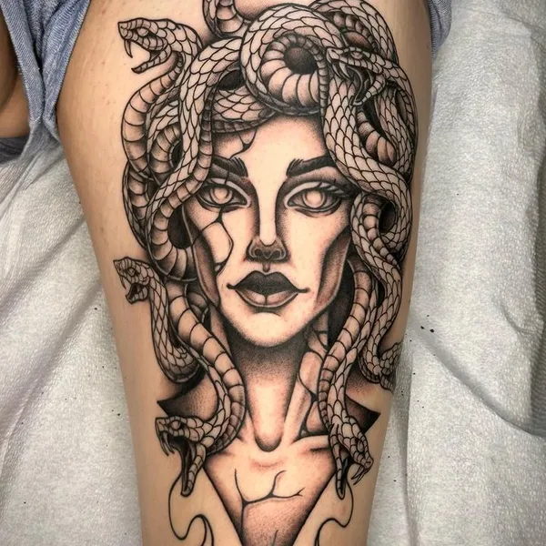 Graphic tattoo by Abby SR in Portland
