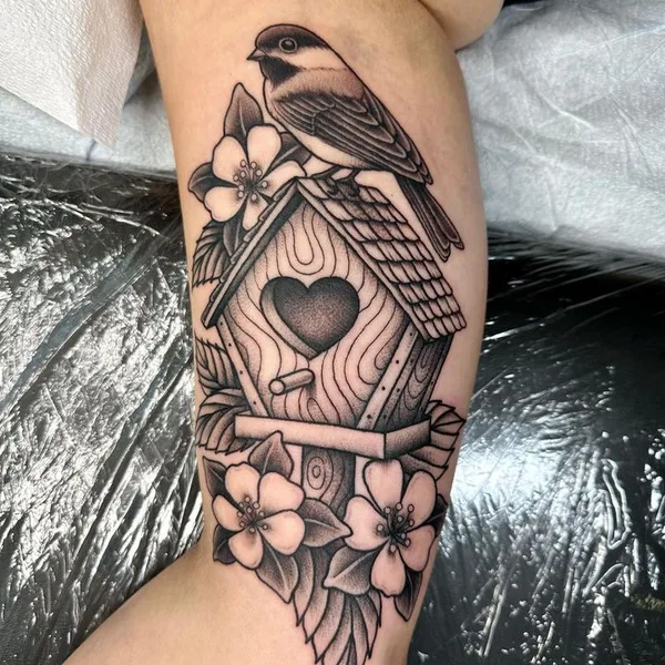 Graphic tattoo by Abby SR in Portland