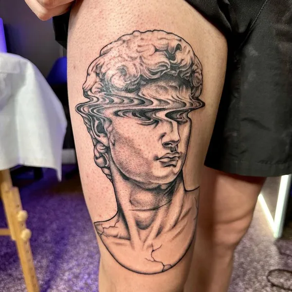 Graphic tattoo by Abby SR in Portland