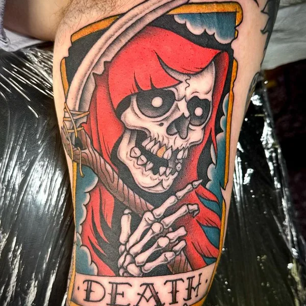Graphic tattoo by Abby SR in Portland