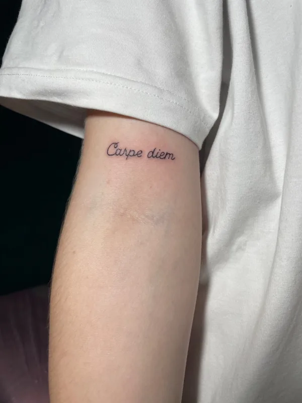 black lettering татуировка на forearm #74043 | Тату мастер Тарасенко Екатерина 