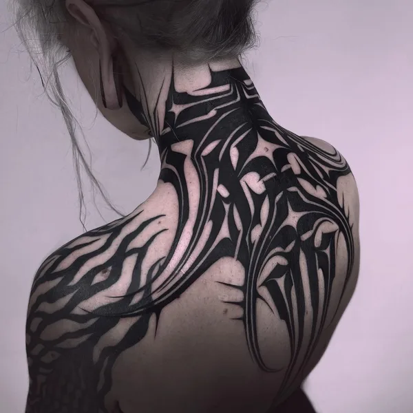 Ornamental tattoo by Bastian Blau in Berlin