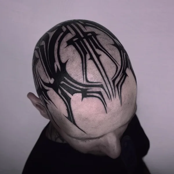 Ornamental tattoo by Bastian Blau in Berlin