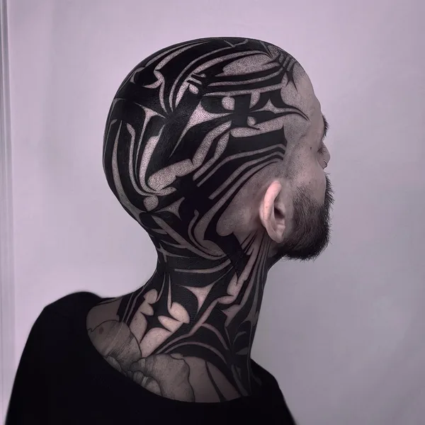Ornamental tattoo by Bastian Blau in Berlin