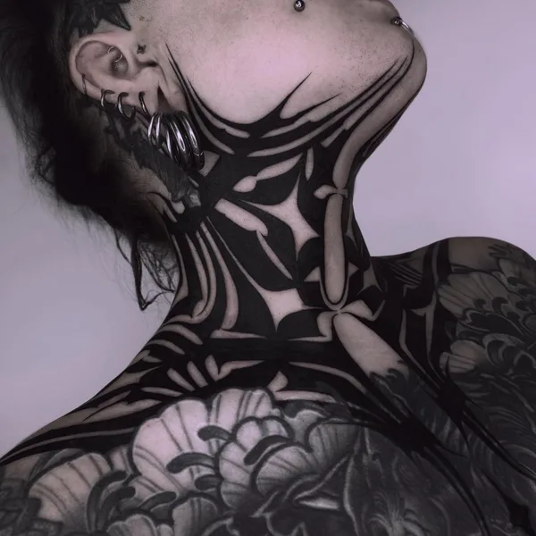 Ornamental tattoo by Bastian Blau in Berlin