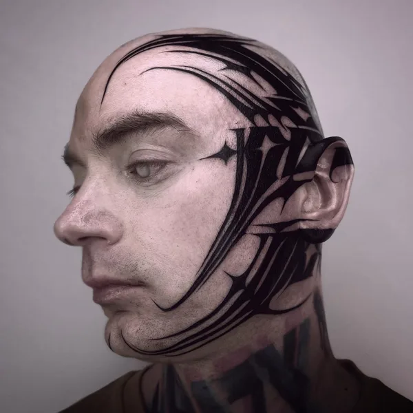 Ornamental tattoo by Bastian Blau in Berlin