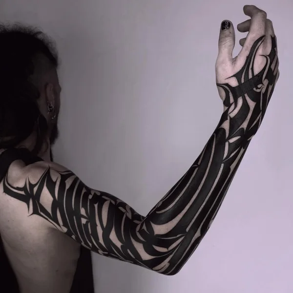 Ornamental tattoo by Bastian Blau in Berlin