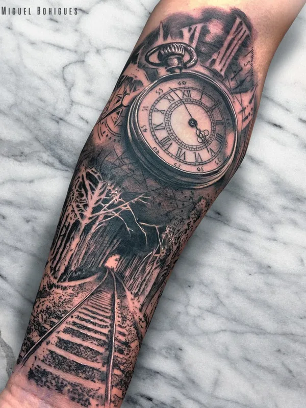 black and grey realism tattoo on forearm #46170 | Tattoo Artist Miguel Bohigues