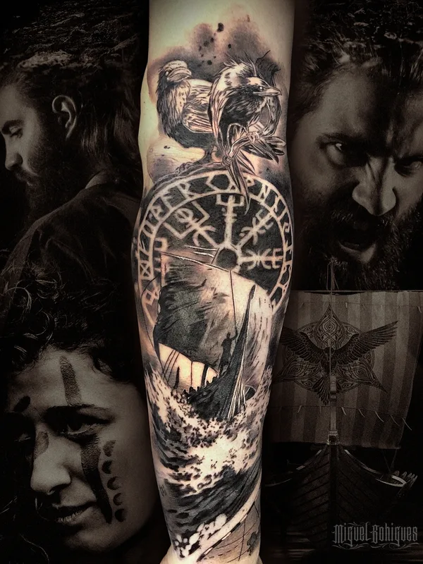 black and grey black and grey tattoo on forearm #46171 | Tattoo Artist Miguel Bohigues