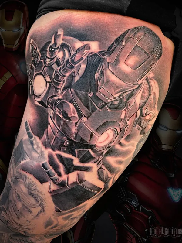black and grey realism tattoo on bicep #46164 | Tattoo Artist Miguel Bohigues
