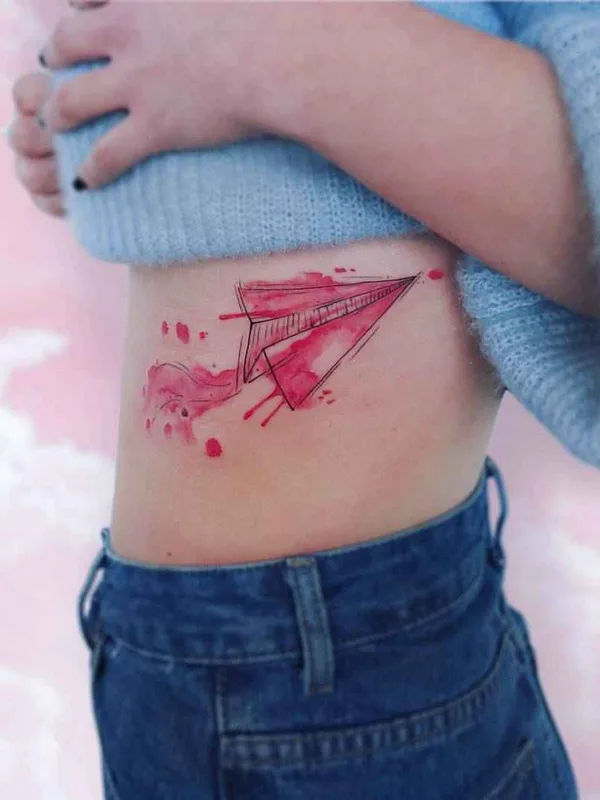 female color watercolor tattoo auf side #19270 | Tätowierer Ника Столяровская