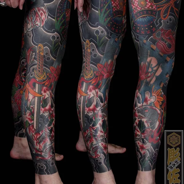 Ориентал tattoo by Diao Zuo
