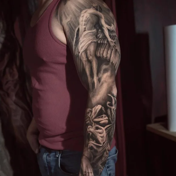 Author's Style tattoo by Darwin Enriquez in New York City