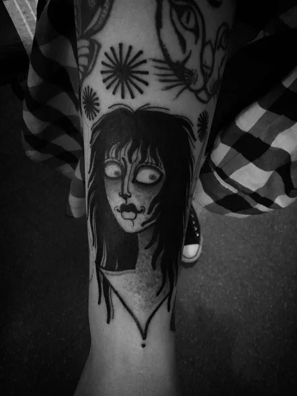 black and grey blackwork tattoo on forearm #16856 | Tattoo Artist Laura Yahna