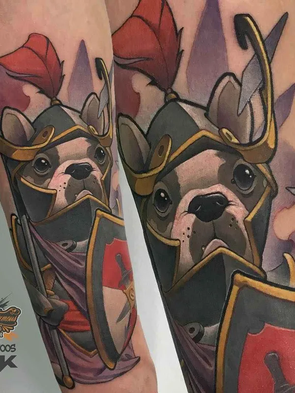 New School tattoo by Дмитрий Набока in Düsseldorf