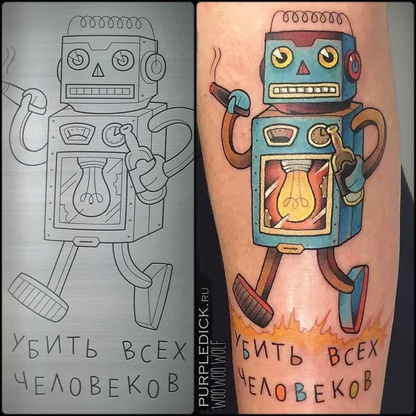 Author's Style tattoo by Дмитрий PurpleDick Яковлев in Moscow