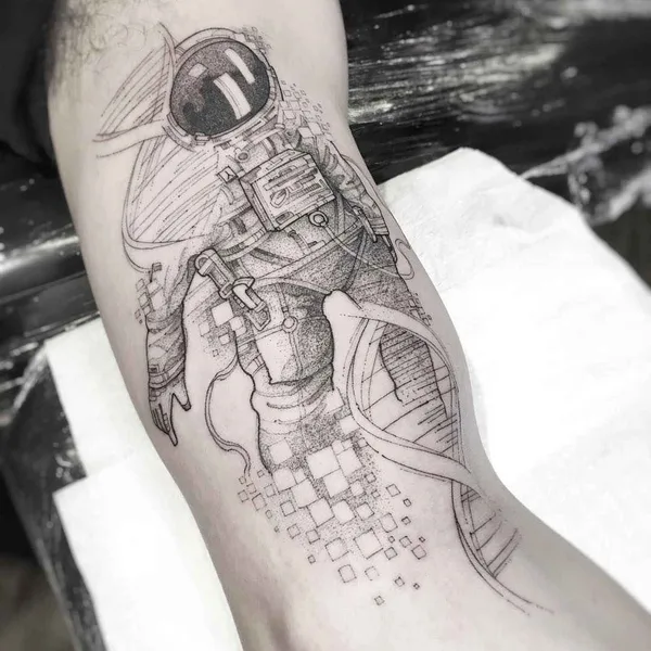 Linework tattoo by William Marin