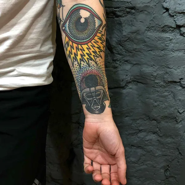 Abstract tattoo by Tomas Garcia in Barcelona