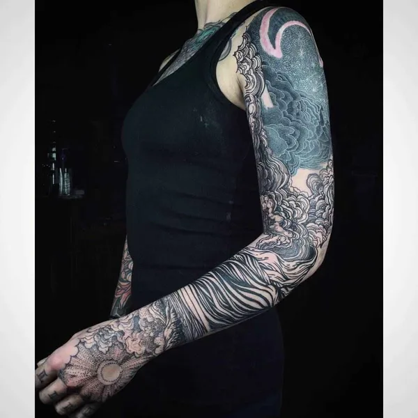Дотворк tattoo by Noel'le Longhaul (Loone)