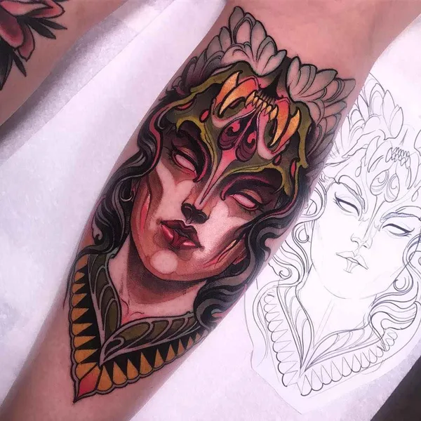 Neo Traditional tattoo by Isnard Barbosa in Dublin
