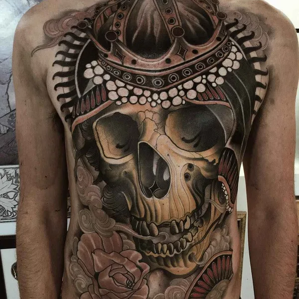 Neo Traditional tattoo by Jacob J Gardner in Coolangatta