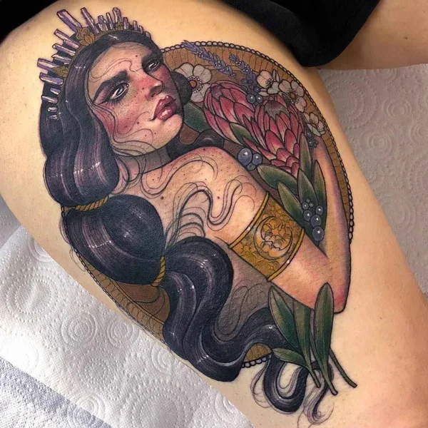 Нео традиционная tattoo by Hannah Flowers in London