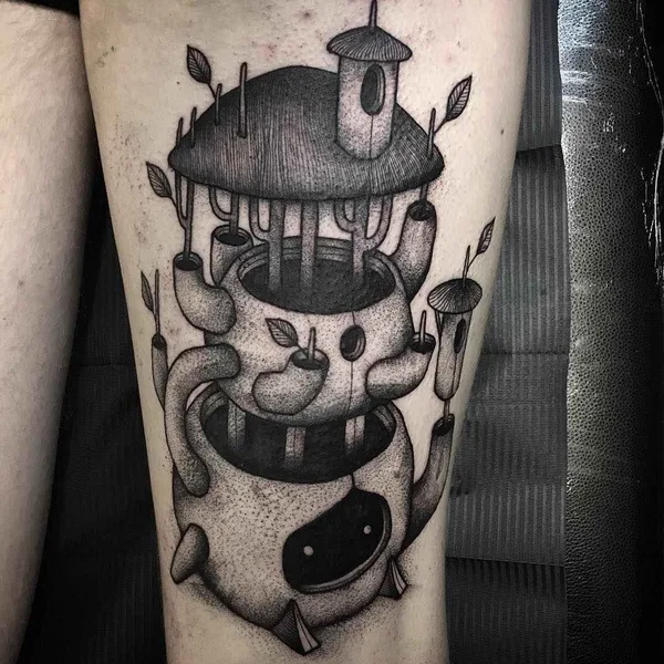 Graphic tattoo by William Steiner-Pacheco in Stockholm