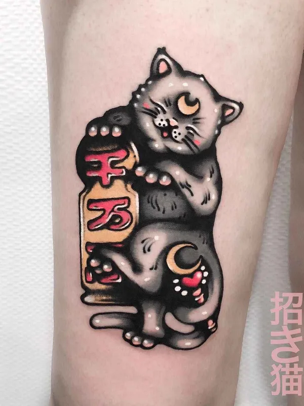 color neo traditional Tatuagem em thigh #18317 | Tatuador Andrea Raudino