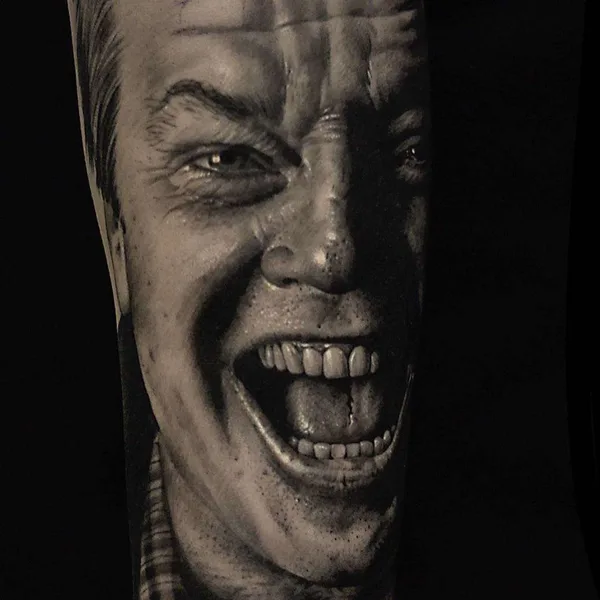 Portrait tattoo by Coreh Lopez in Barcelona