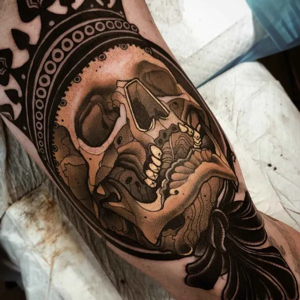 Neo Traditional tattoo by Jacob J Gardner in Coolangatta