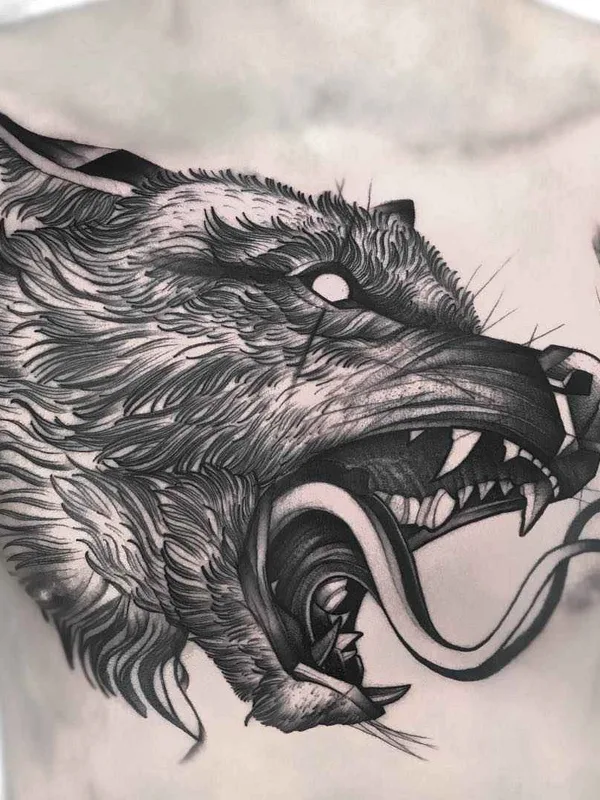 Graphic tattoo by Frank Carrilho